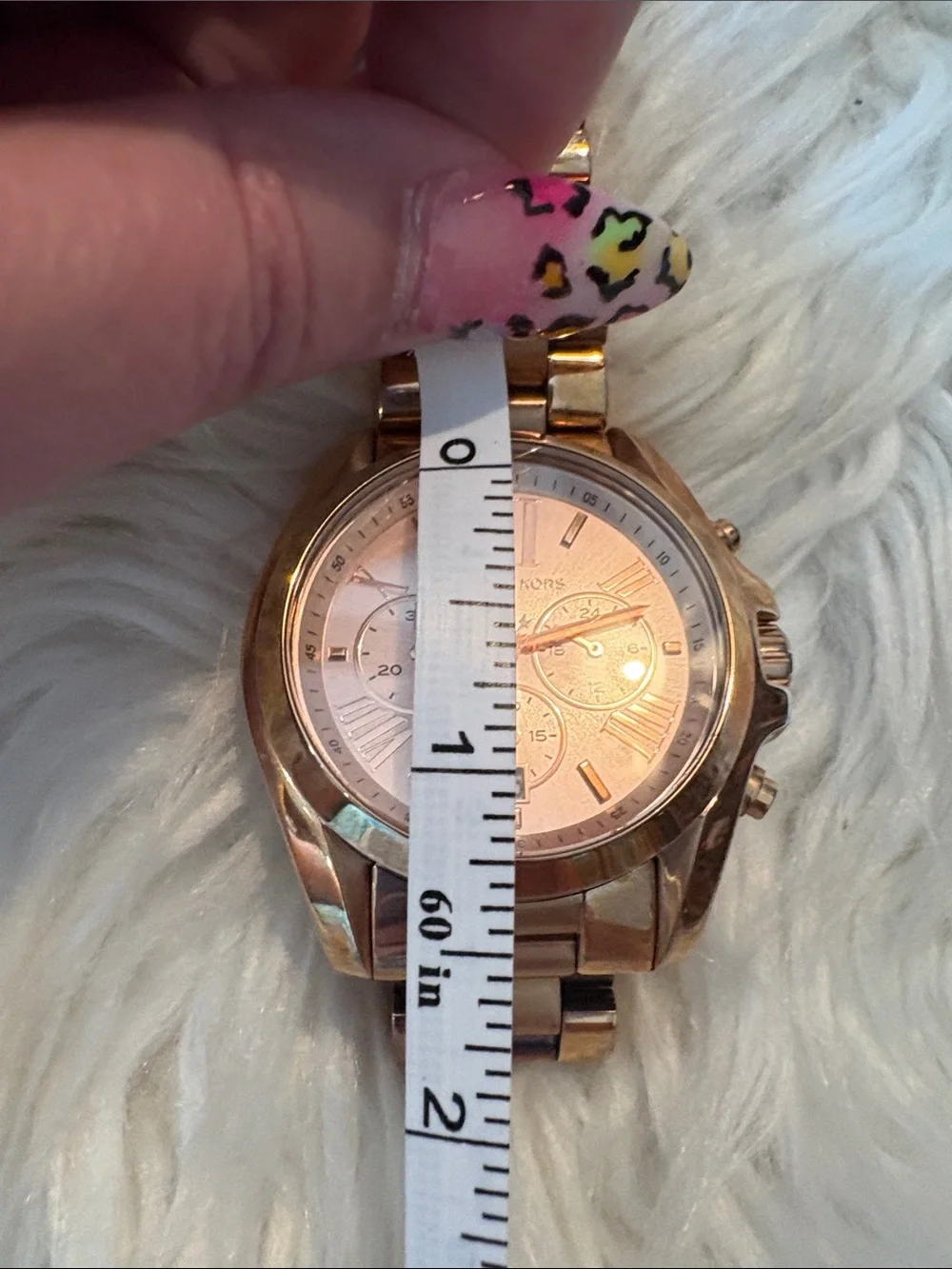 Michael Kors Rose Gold-Tone Women's Chronograph Bracelet Watch